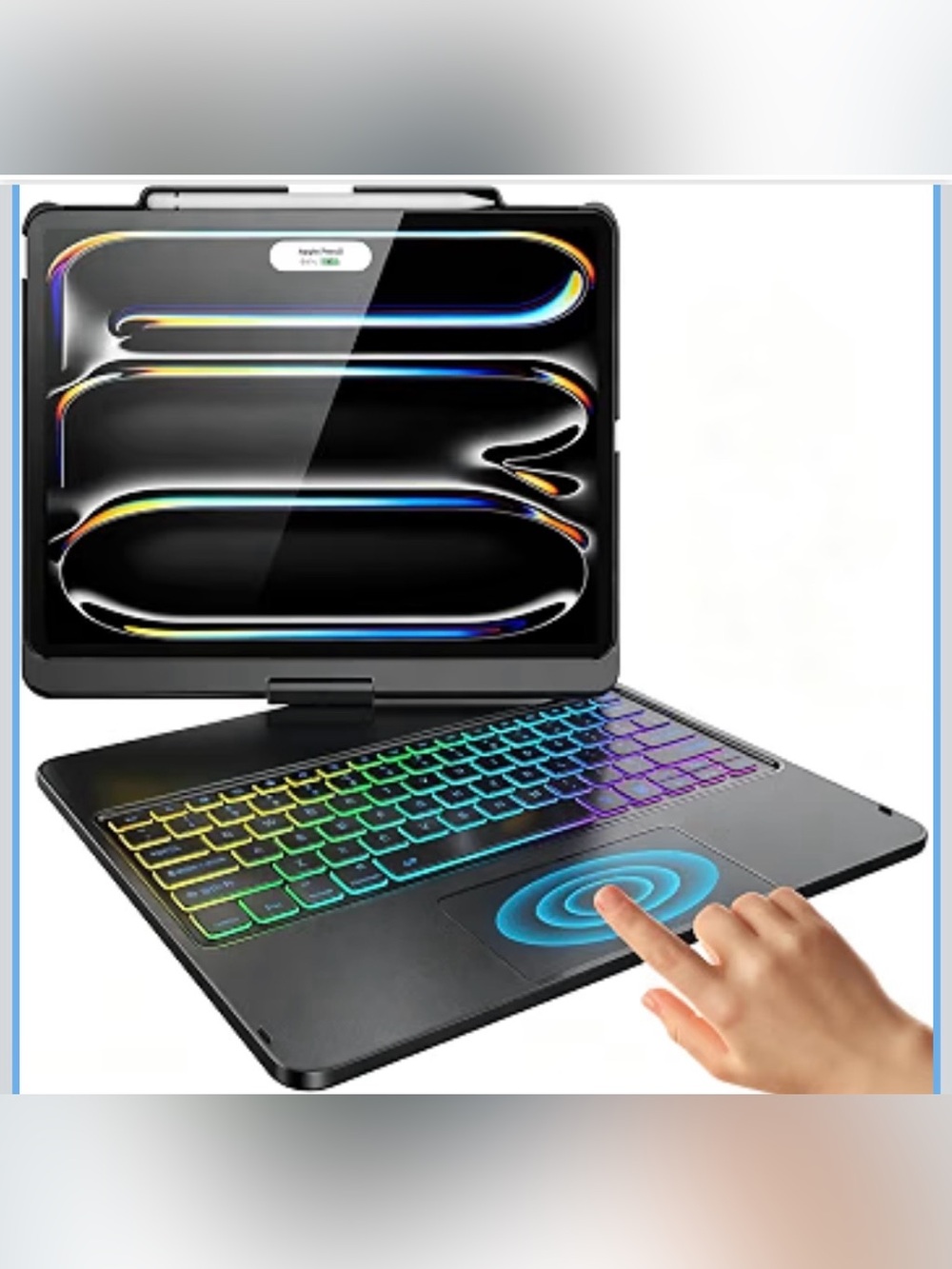 FUWANG for iPad Pro 13 inch Case with Keyboard M5/M4, 360° Rotating. 2756/Lb-1:v